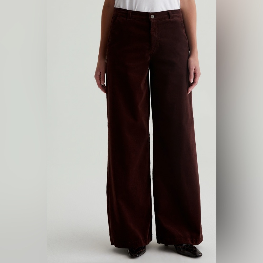 AG STELLA Brown Wide-Leg Corduroy Jeans NWT